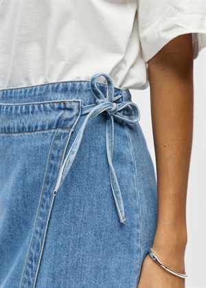 Rosie mw denim short wrap skirt Blue Denim Object 